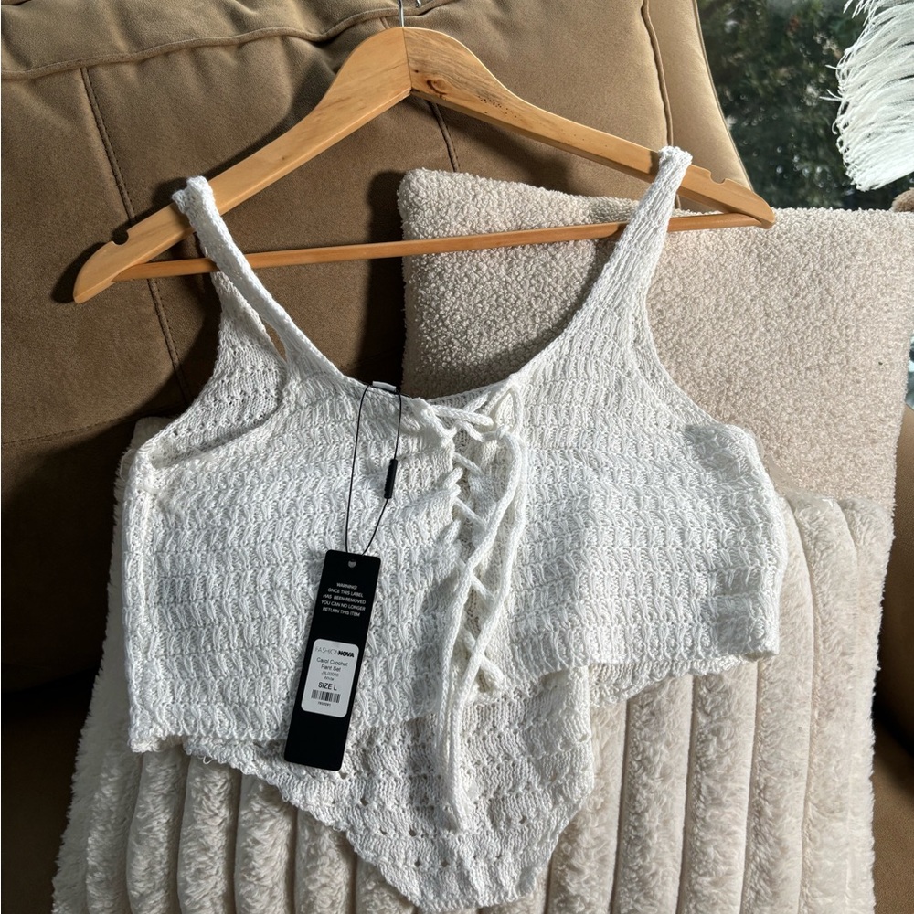 Fashion Nova Ivory Crochet Ensemble